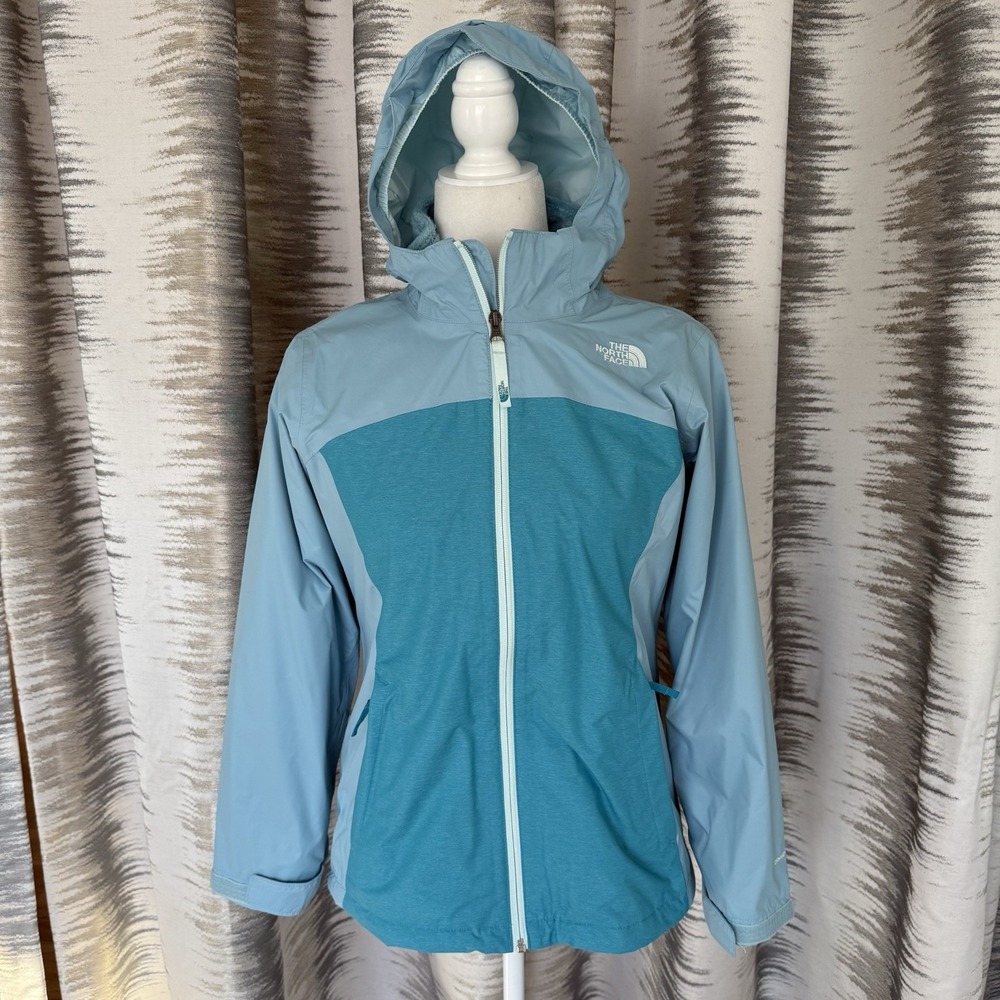 The North Face DryVent Hooded Coat Girls Sz L 14/16 W/ Fleece Detached Jacket